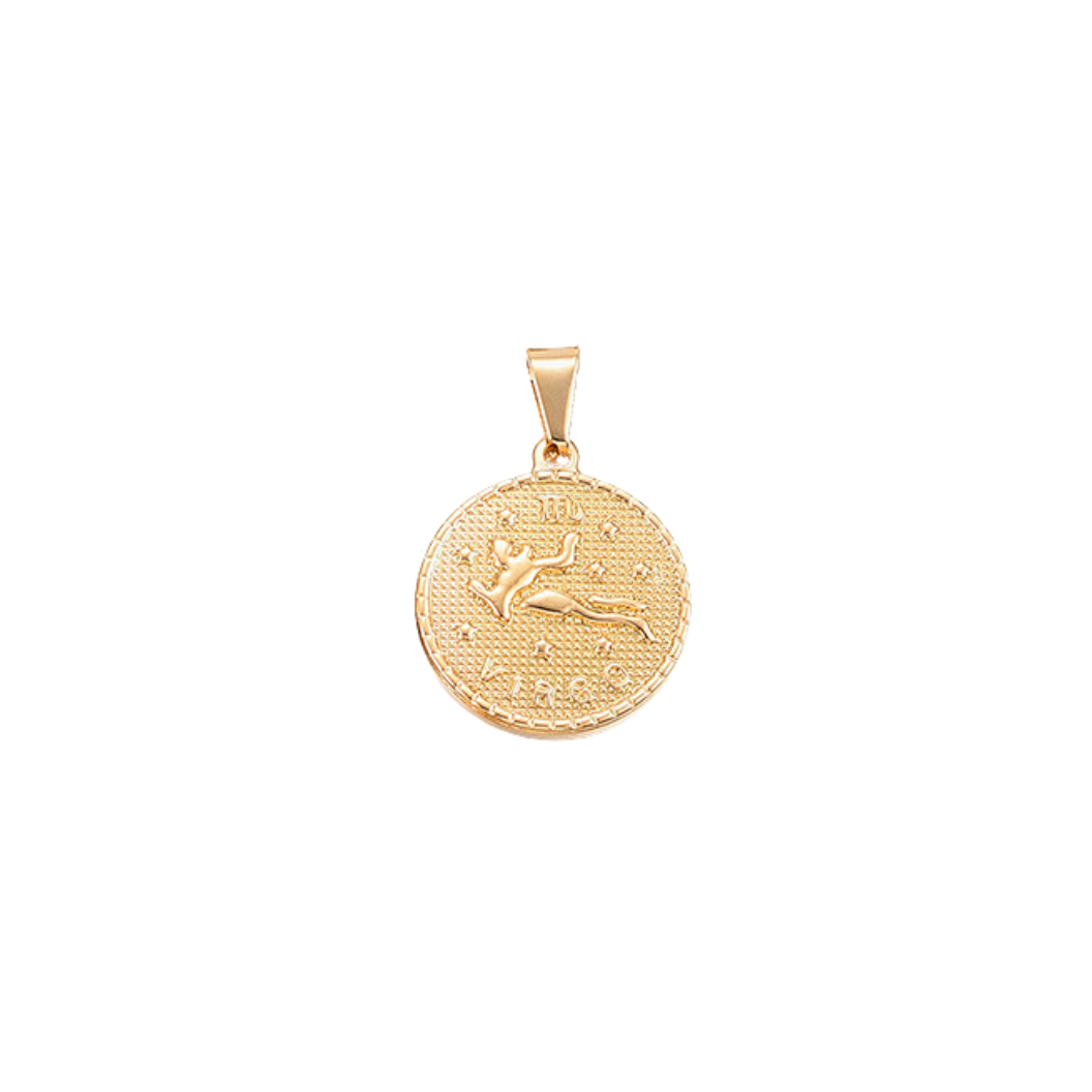Gold Zodiac Disc Charm