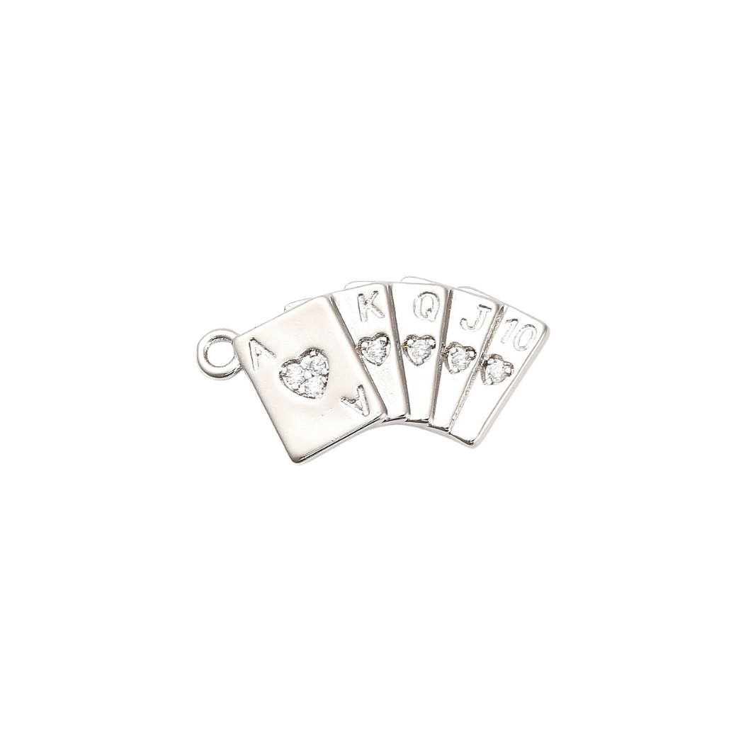 Silver Royal Heart Suite Charm