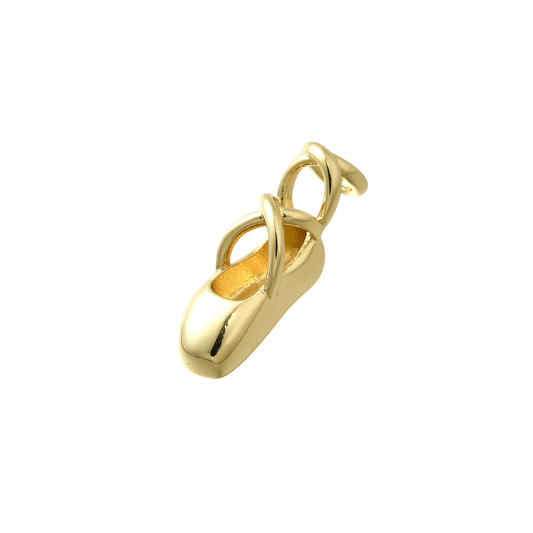 Front view of the Gold Ballerina Slipper
