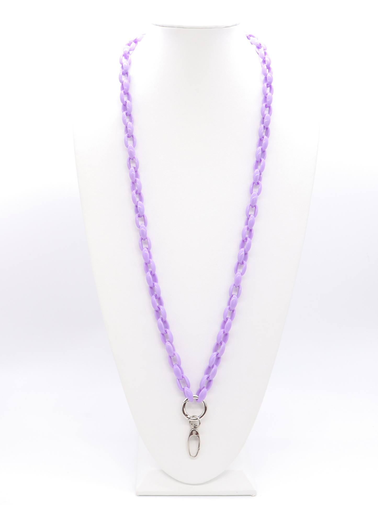 Pastel Purple Lanyard silver hardware