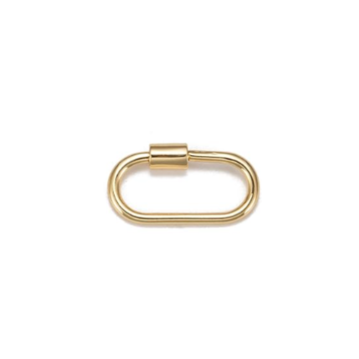 Piper Carabiner | Golden Oval Necklace