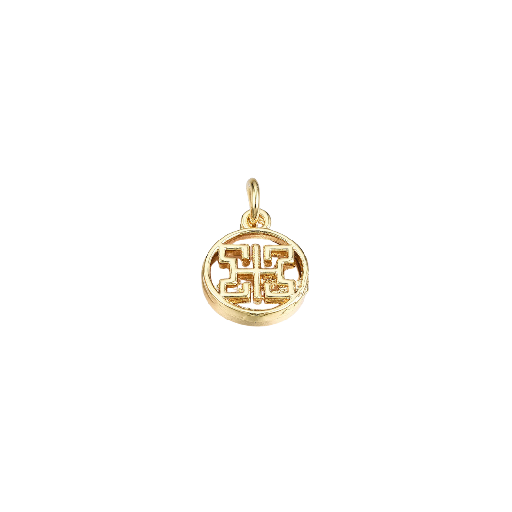 Gold Ocean Halo Shell Charm
