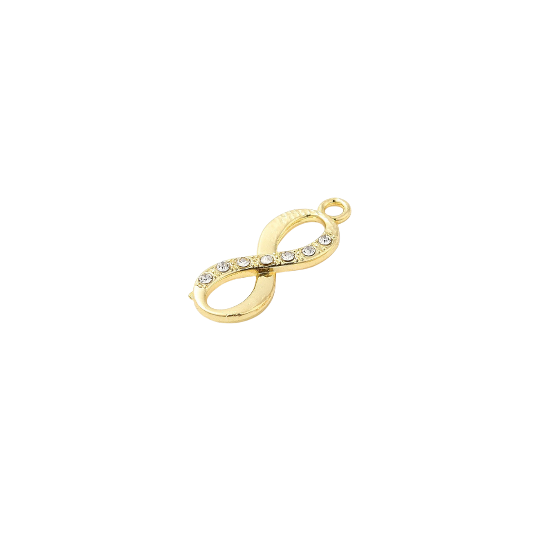 Gold Infinity Crystal Rhinestone Charm