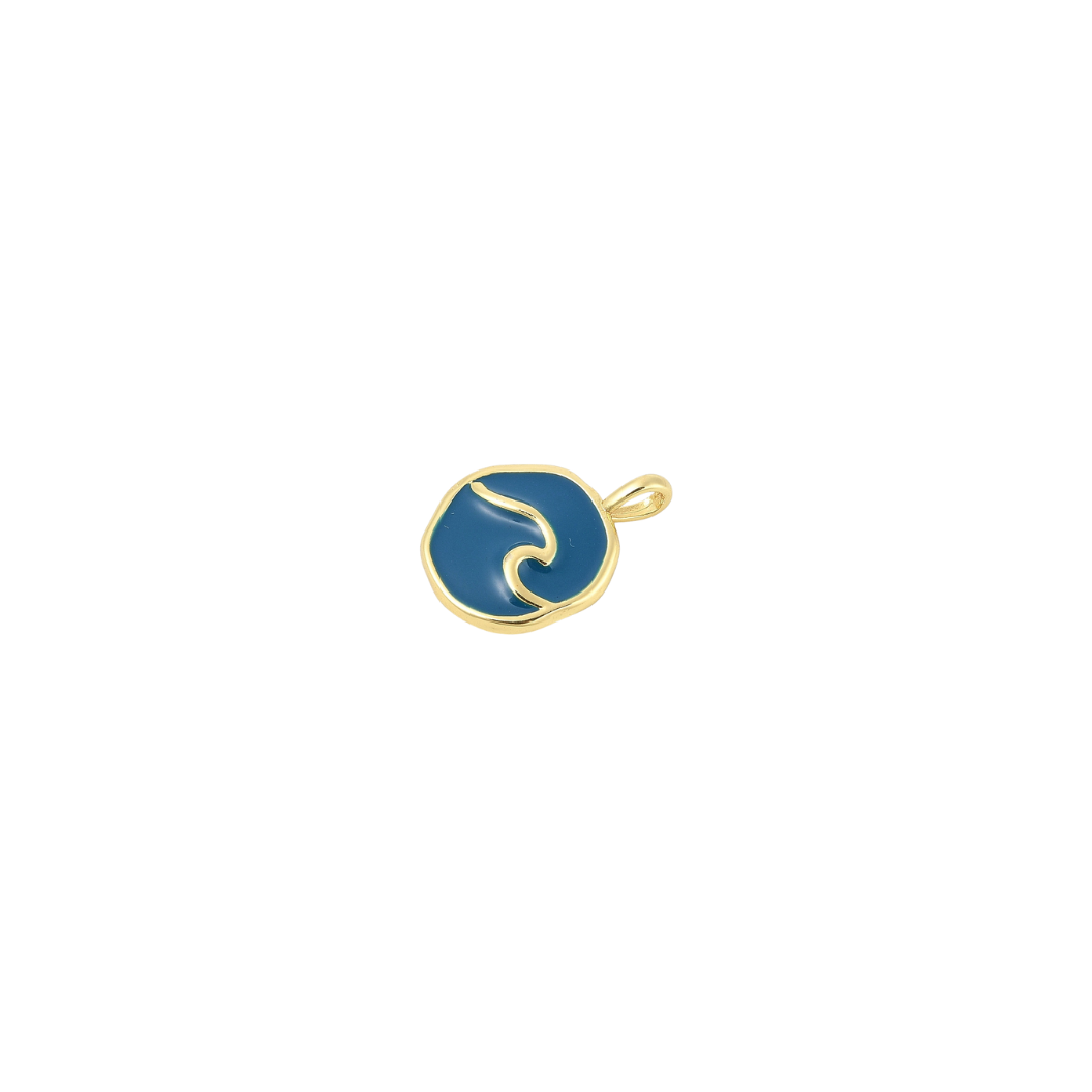 Gold Wave Vibes Charm