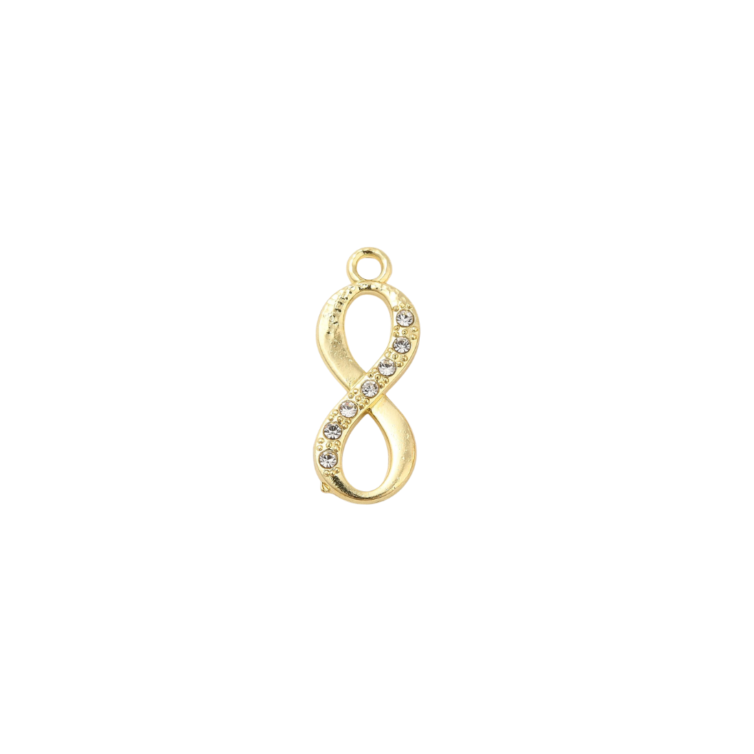 Gold Infinity Crystal Rhinestone Charm
