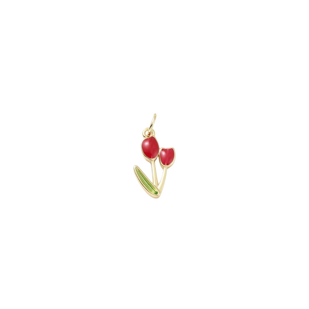 Gold Springtime Bloom Tulip Charm