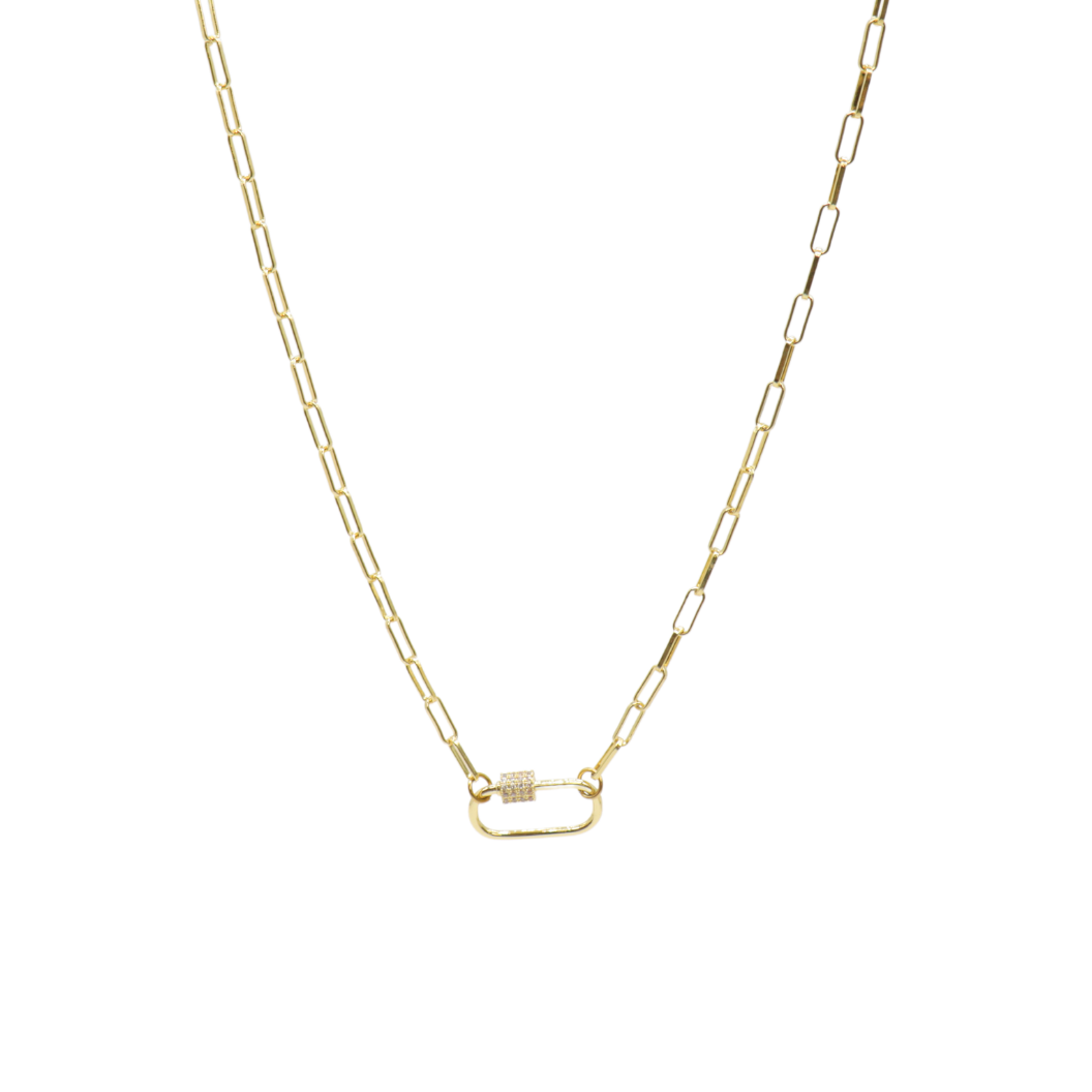 Gold Ashley Necklace with Large Gabi Carabiner