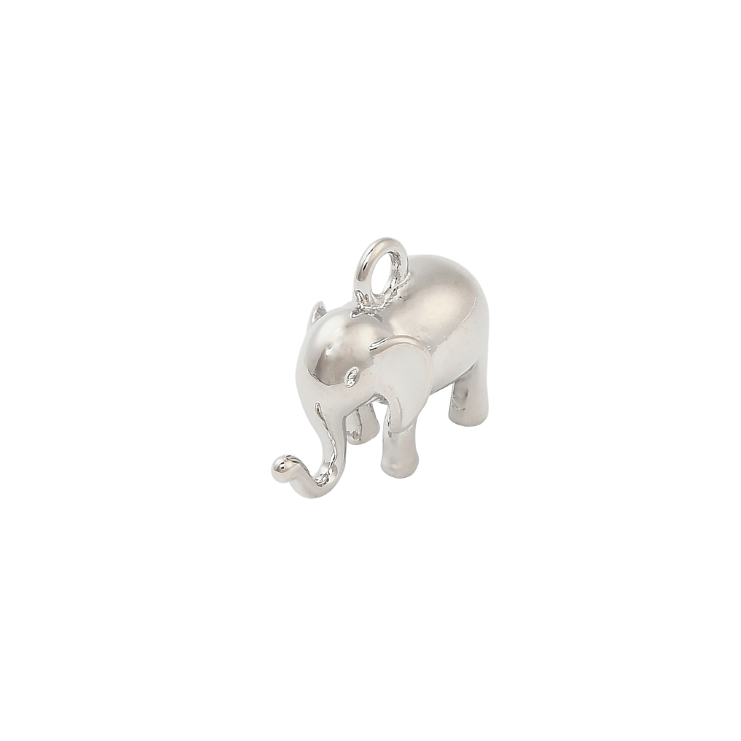 Silver Elephant Charm
