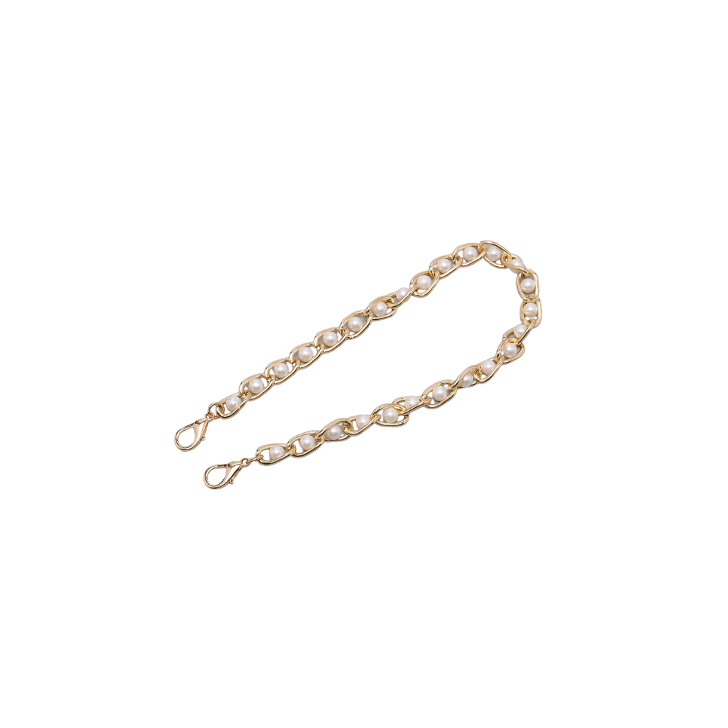 Gold Grace Purse Chain with Pearls