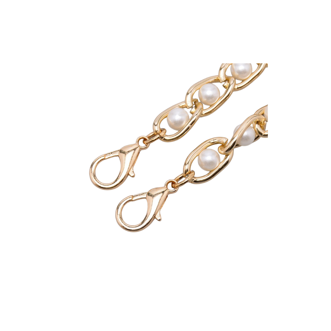 Gold Grace Purse Chain with Pearls