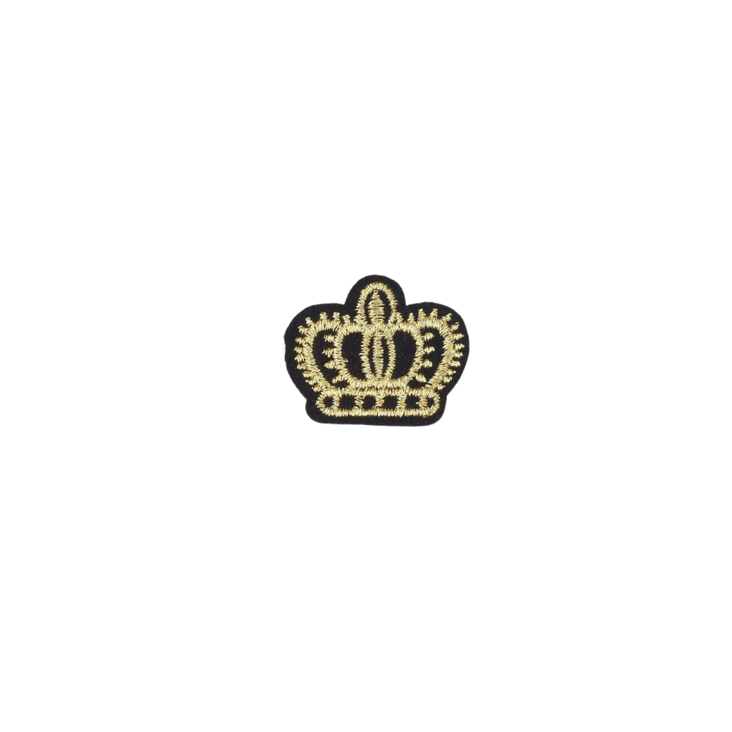 Front view of the Gold Crown Patch with black
