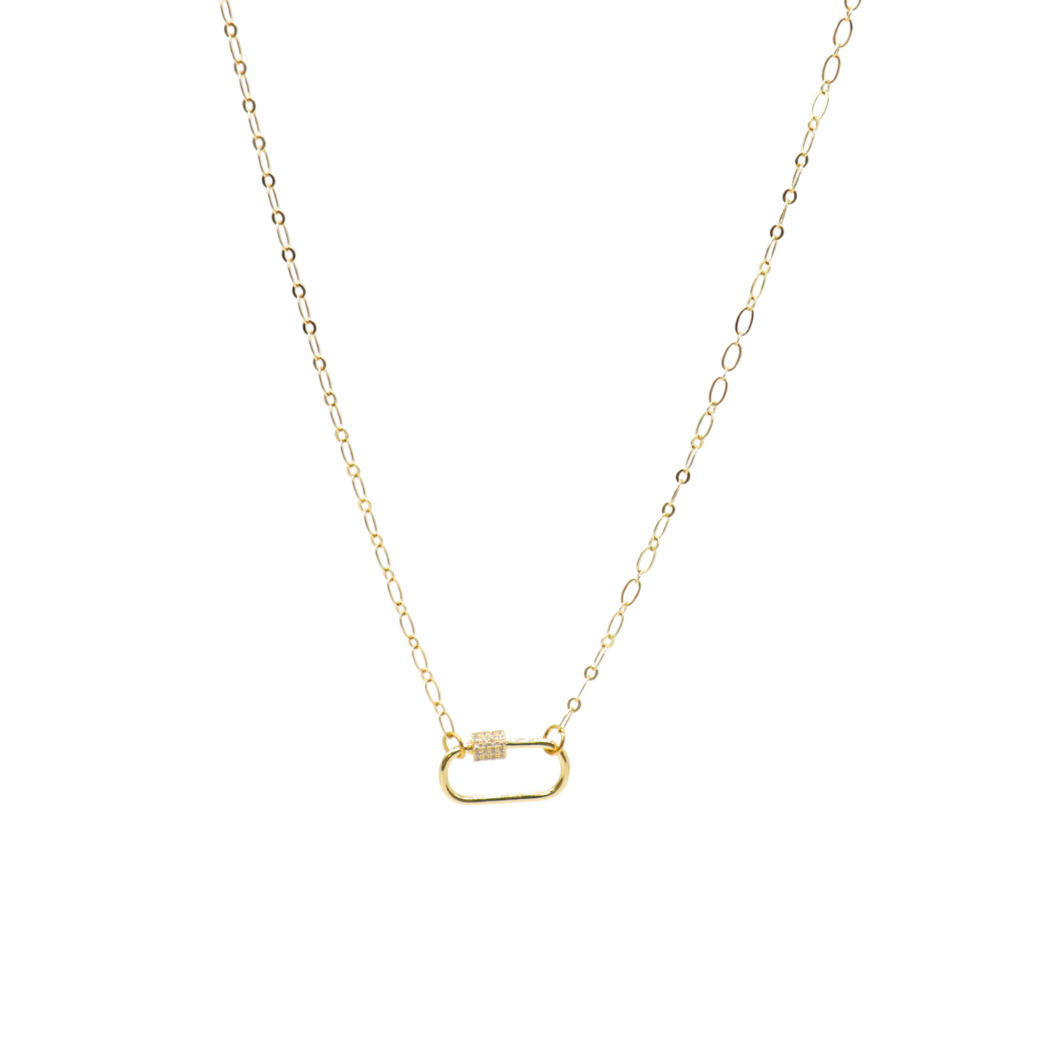 Gold Christie Necklace with Large Gabi Carabiner