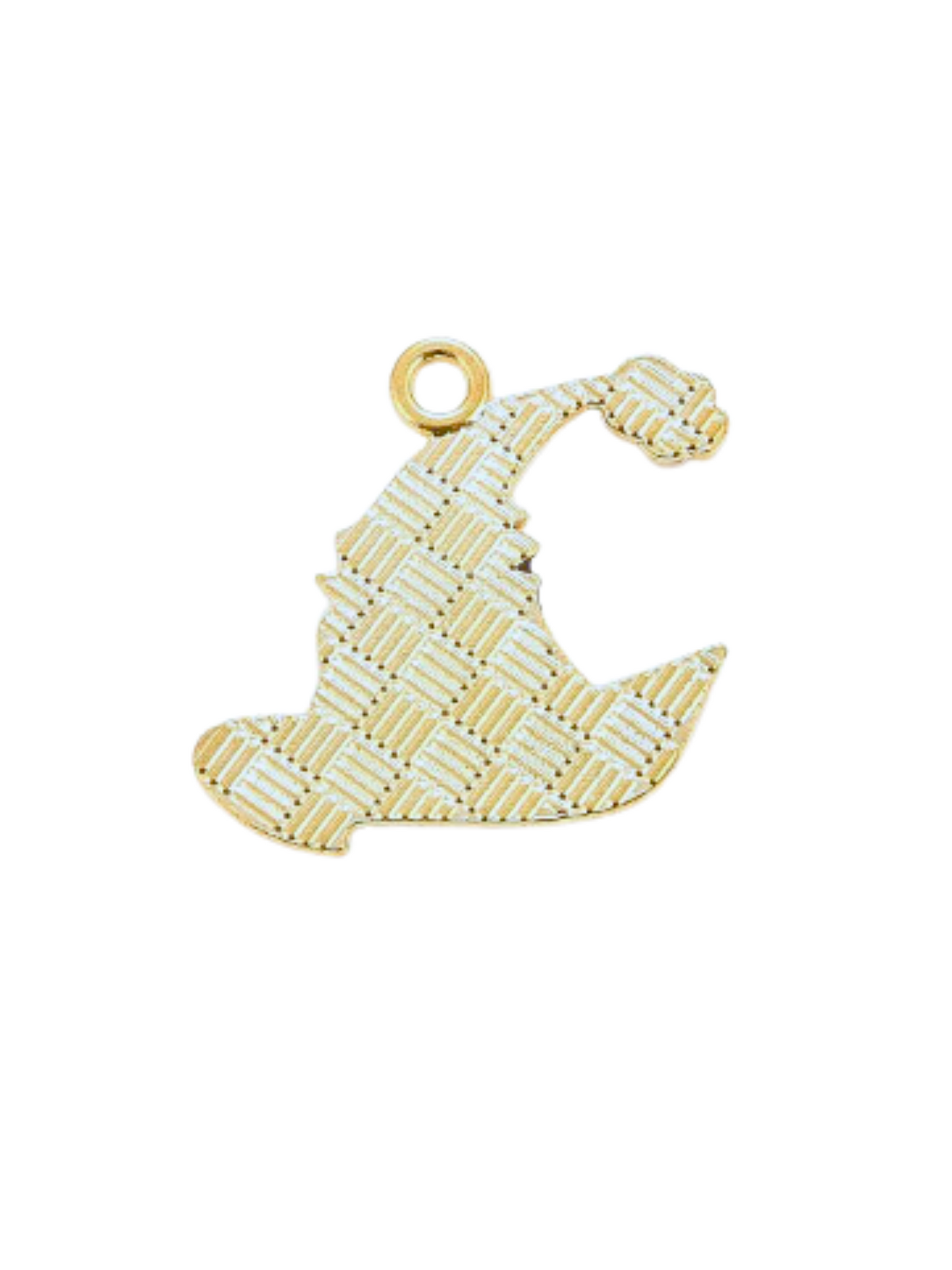 Gold Spooky Witch Hat Charm
