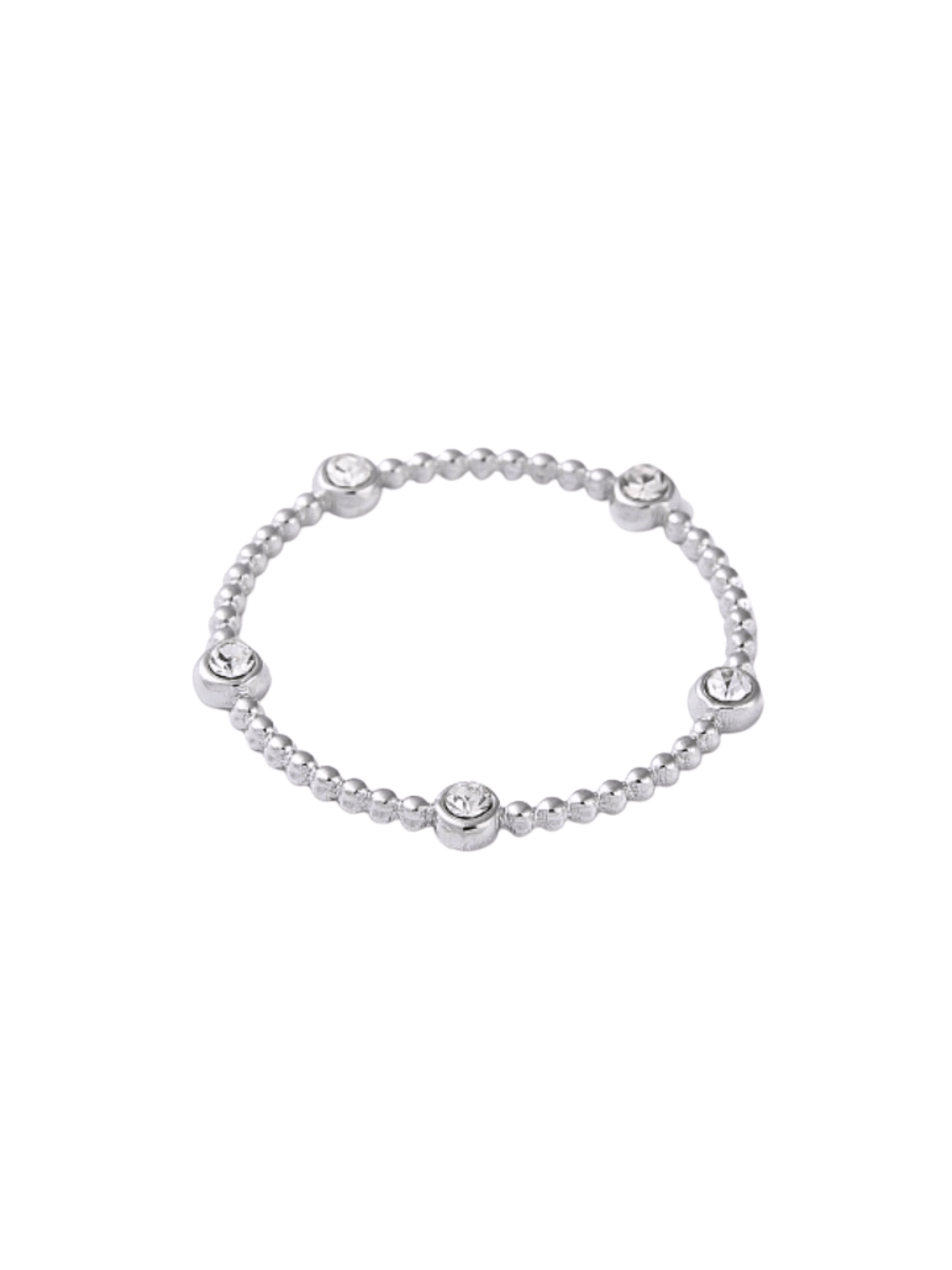 Side of the Silver Diamond Circle Charm