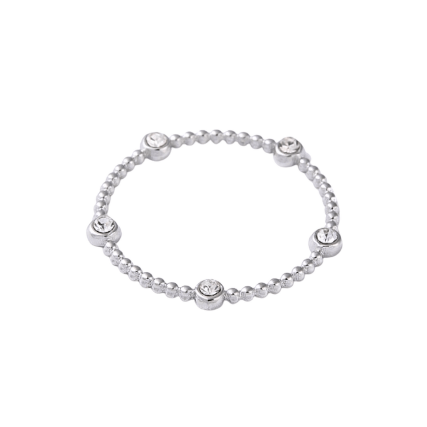 Side of the Silver Diamond Circle Charm