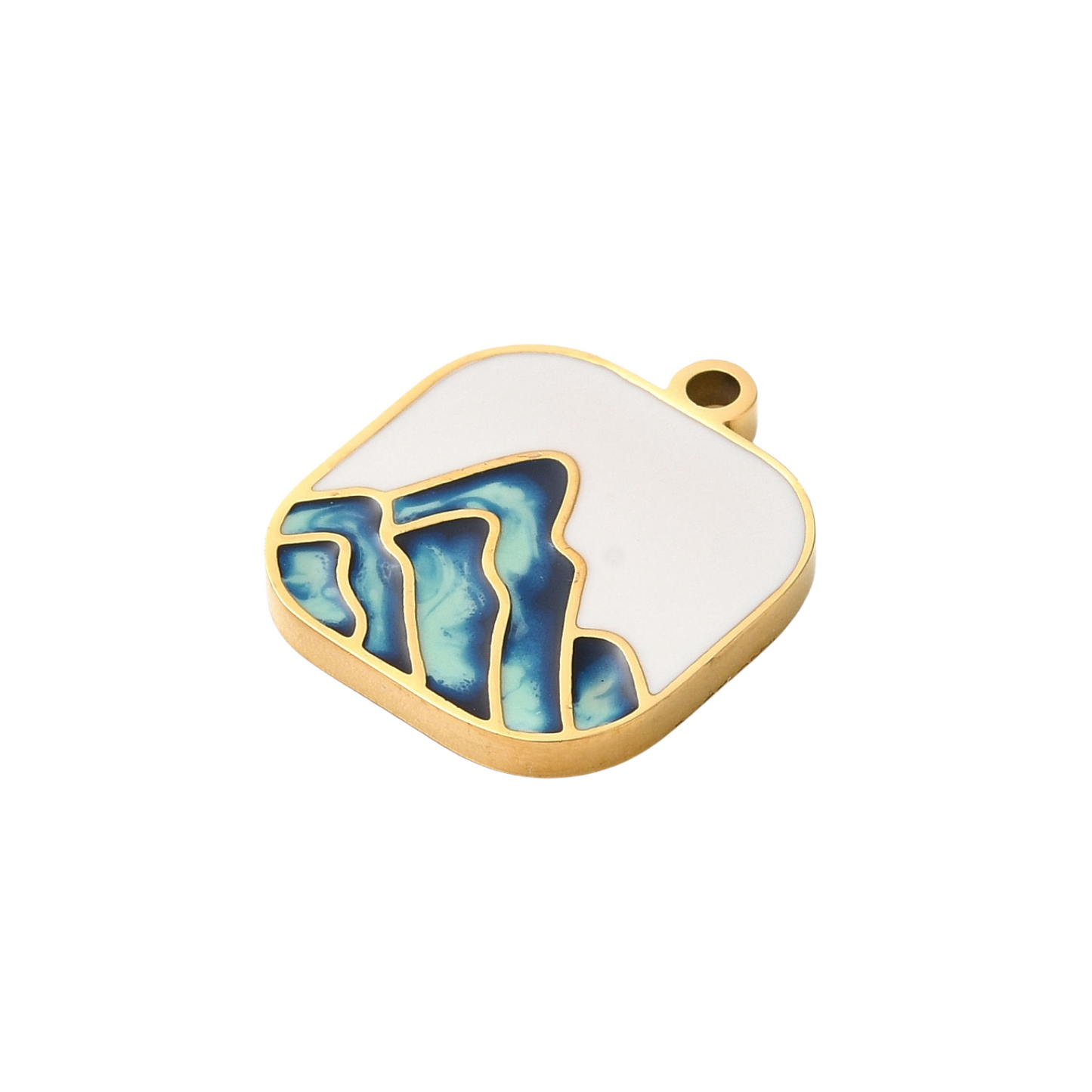 Side of the Gold Mountain Range Pendant Charm