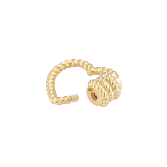 Side view of the Gold Heart Bella Carabiner