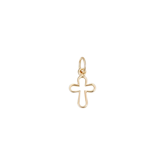 Gold Tiny Cross Charm