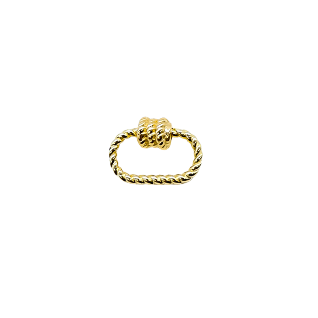 Gold Small Bella Carabiner | Gold Oval Twist Carabiner