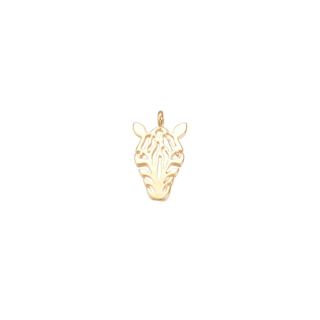 Gold Zebra Charm