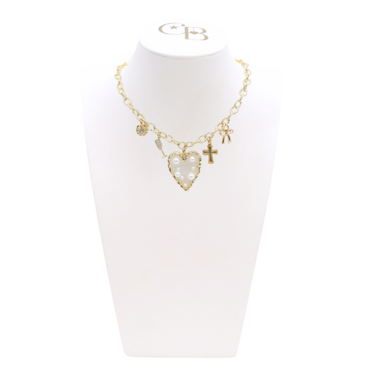 Front view of the Gold Serena Necklace