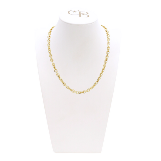 Front view of the Gold Jamesyn Necklace on CB Bust