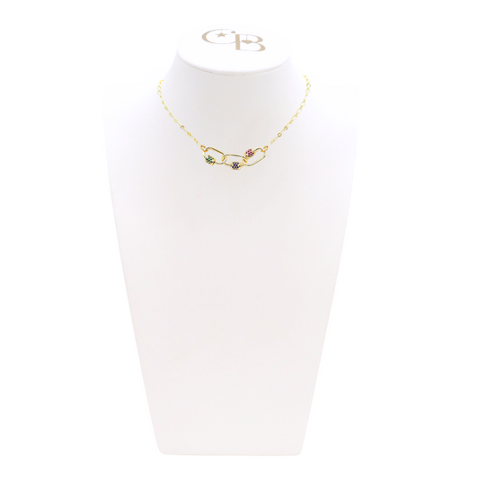 Front of the The Gemma Necklace on CB Bust