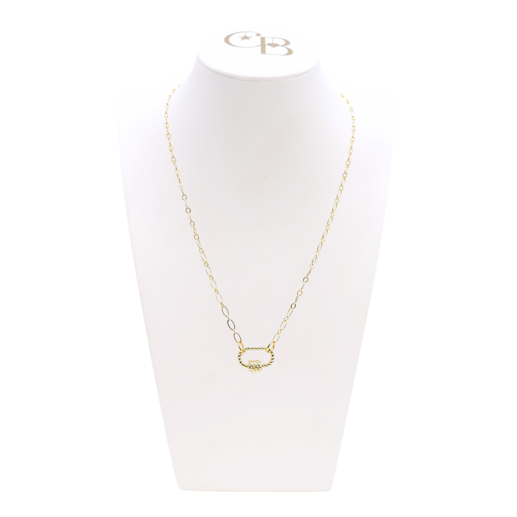 Gold Christie Necklace with Small Bella Carabiner