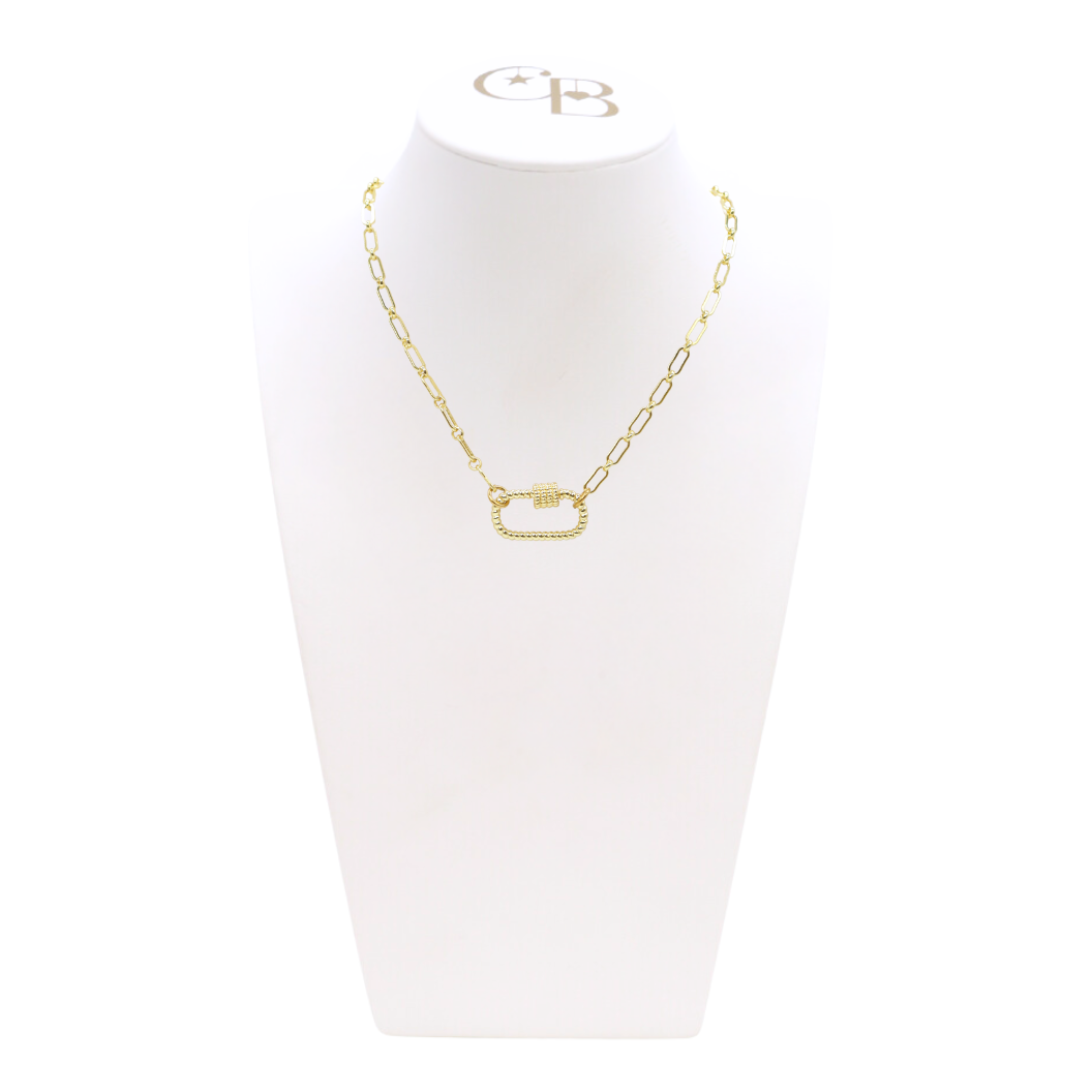 Gold Paige Necklace with Bella Carabiner