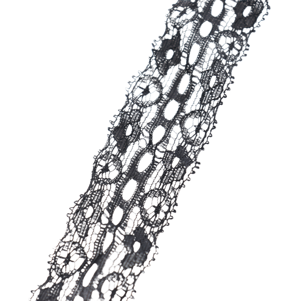 Up close view of the Black Lacey Shoelaces