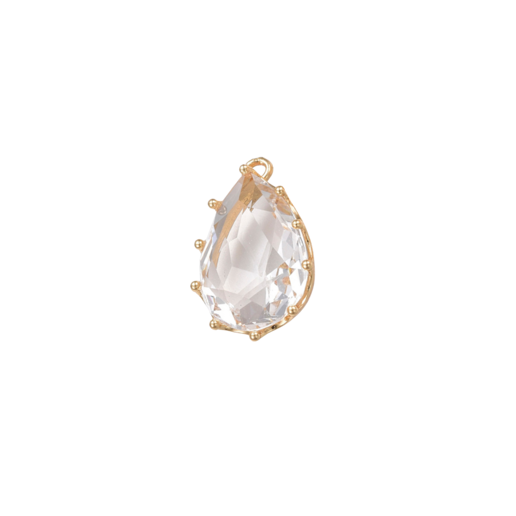 Gold Glam Teardrop Charm