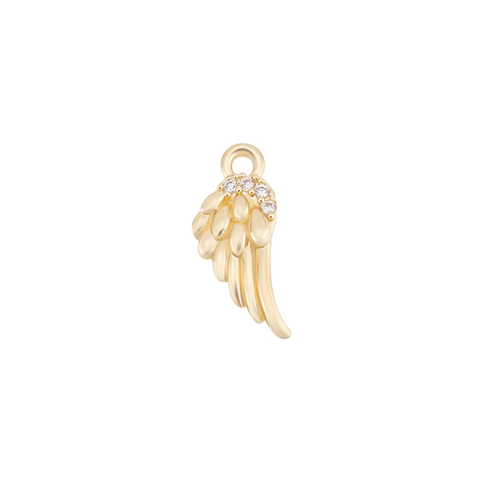 Front of the Gold Angel Wing Charm