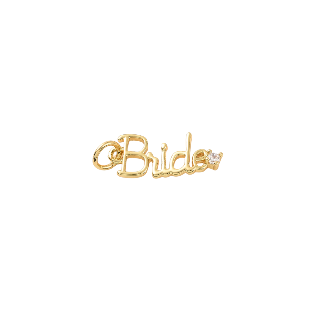Gold Minimalistic "Bride" Charm