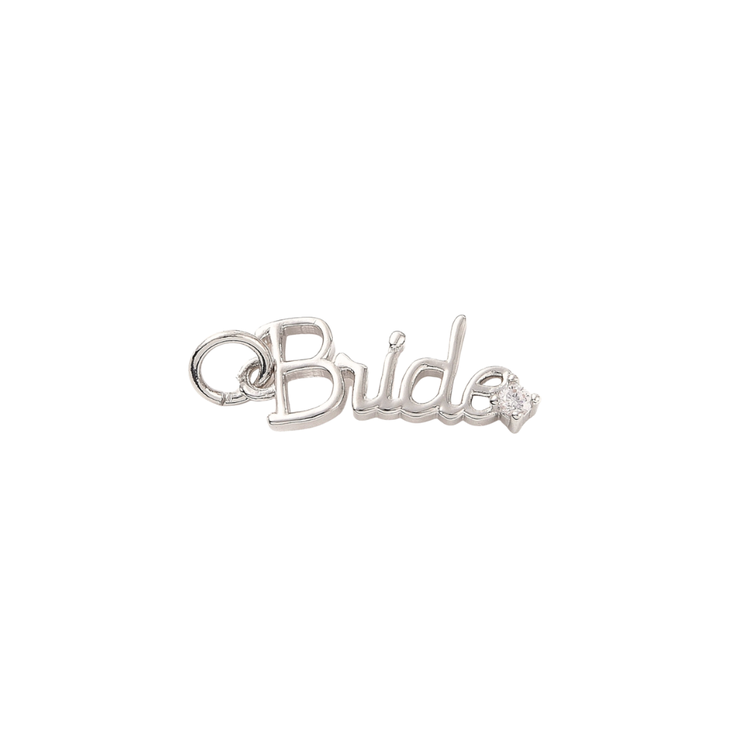 Silver Minimalistic "Bride" Charm