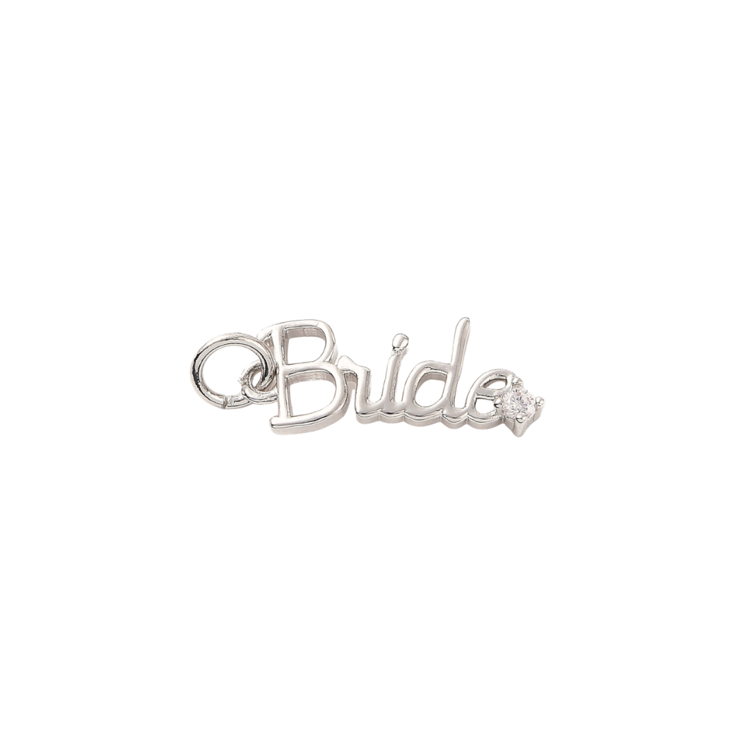 Silver Minimalistic "Bride" Charm