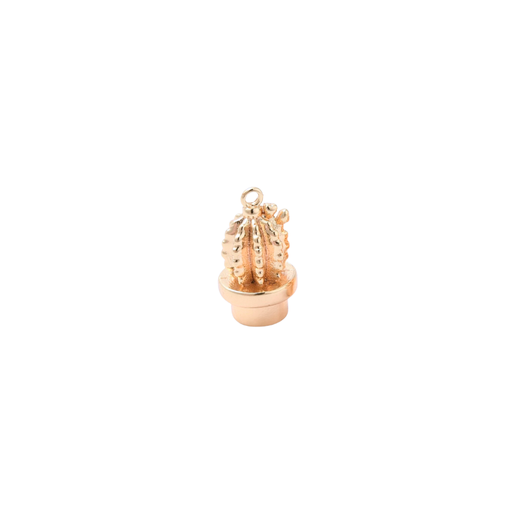 Gold Small Cactus Charm