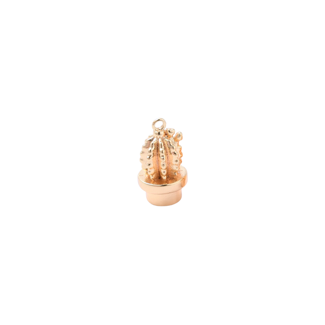 Gold Small Cactus Charm