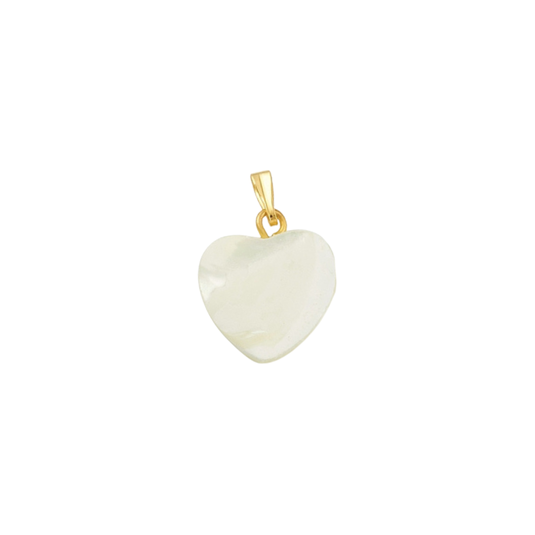 Gold Shell Heart Charm