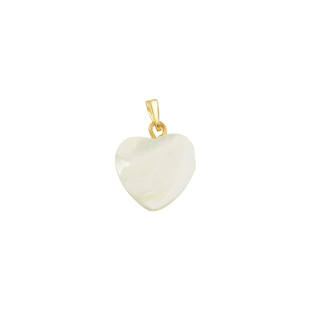 Gold Shell Heart Charm