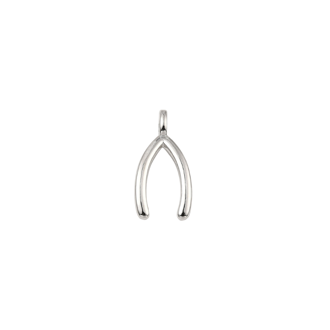 Silver Wishbone Charm