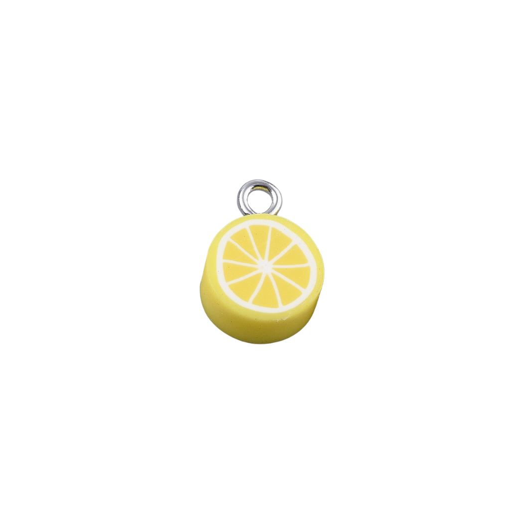 Polymer Clay Lemon Lanyard Charm