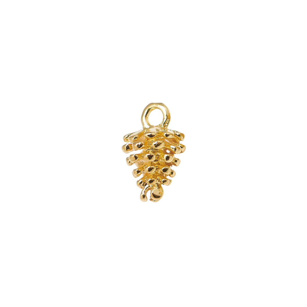Gold Pine Cone Charm