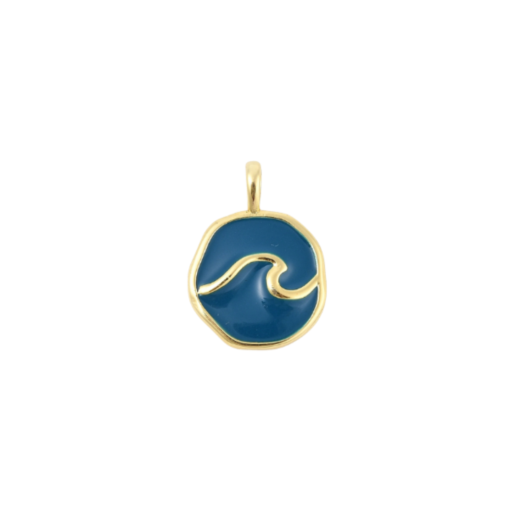 Gold Wave Vibes Charm