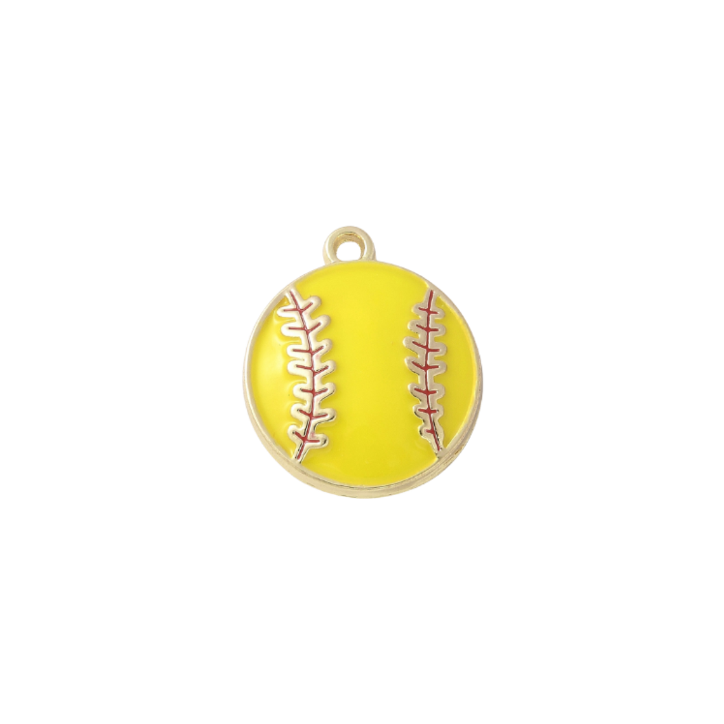Transparent view of the Gold Fast Pitch Softball Charm