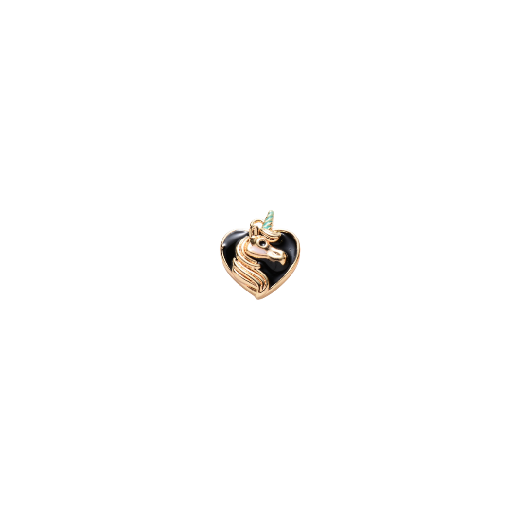 Transparent view of the Gold Midnight Unicorn Charm