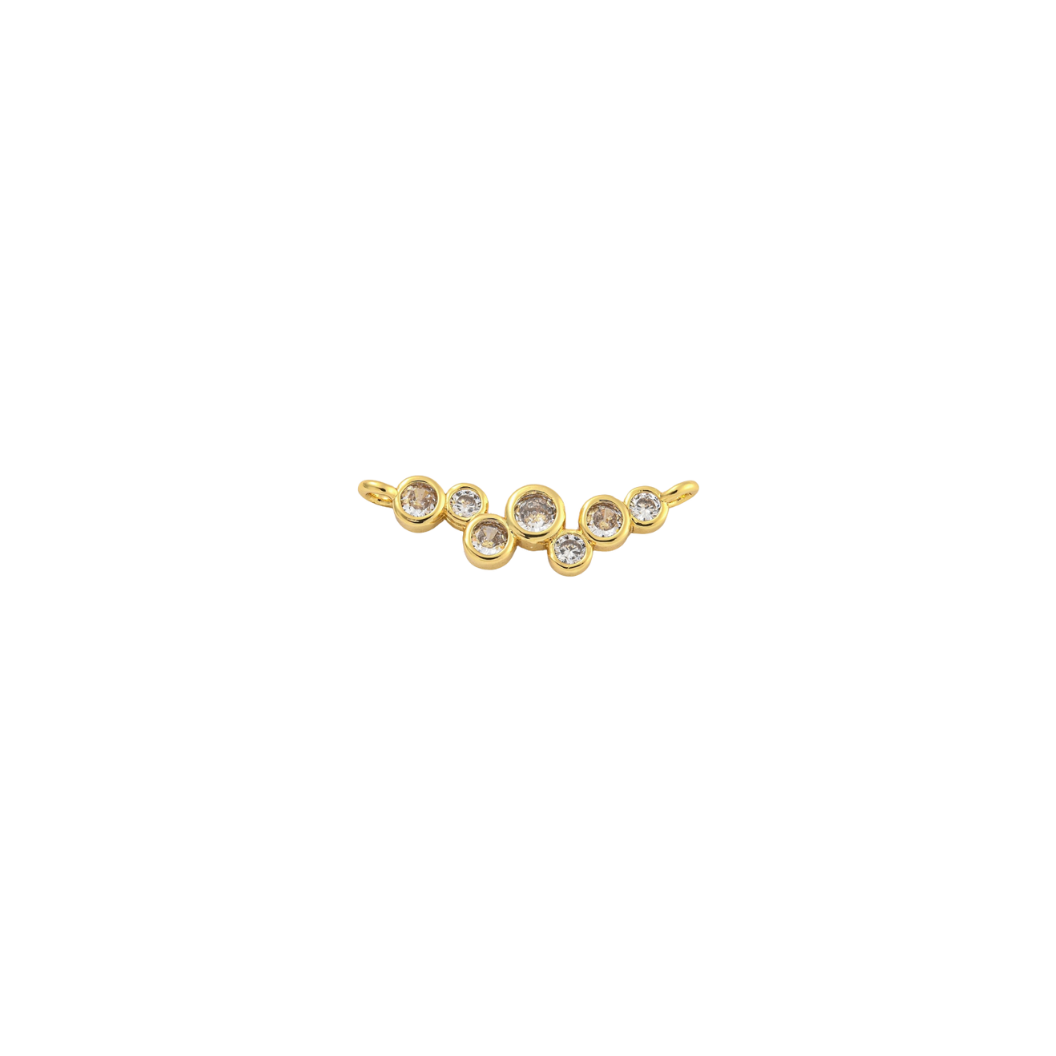 Transparent view of the Gold Rhinestone Connector Charm