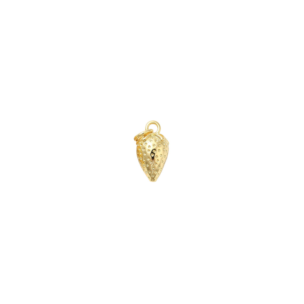 Transparent view of the Gold Strawberry Charm