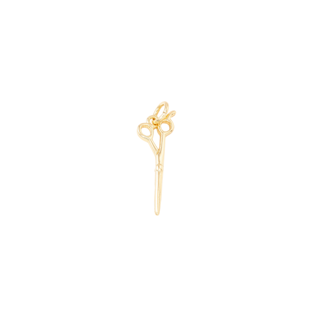Transparent view of the Gold Cosmetologist Scissors Charm