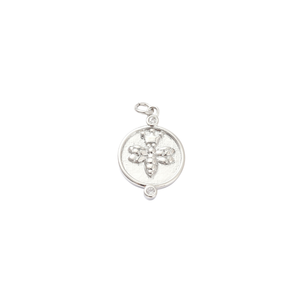 Silver Busy Bee Charm