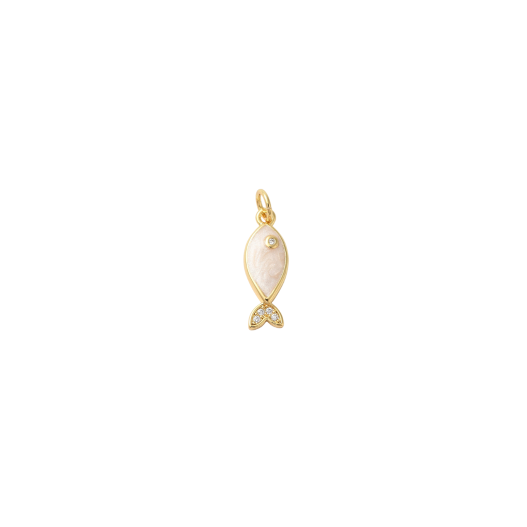 Transparent view of the Gold Pearlescent Fish Charm